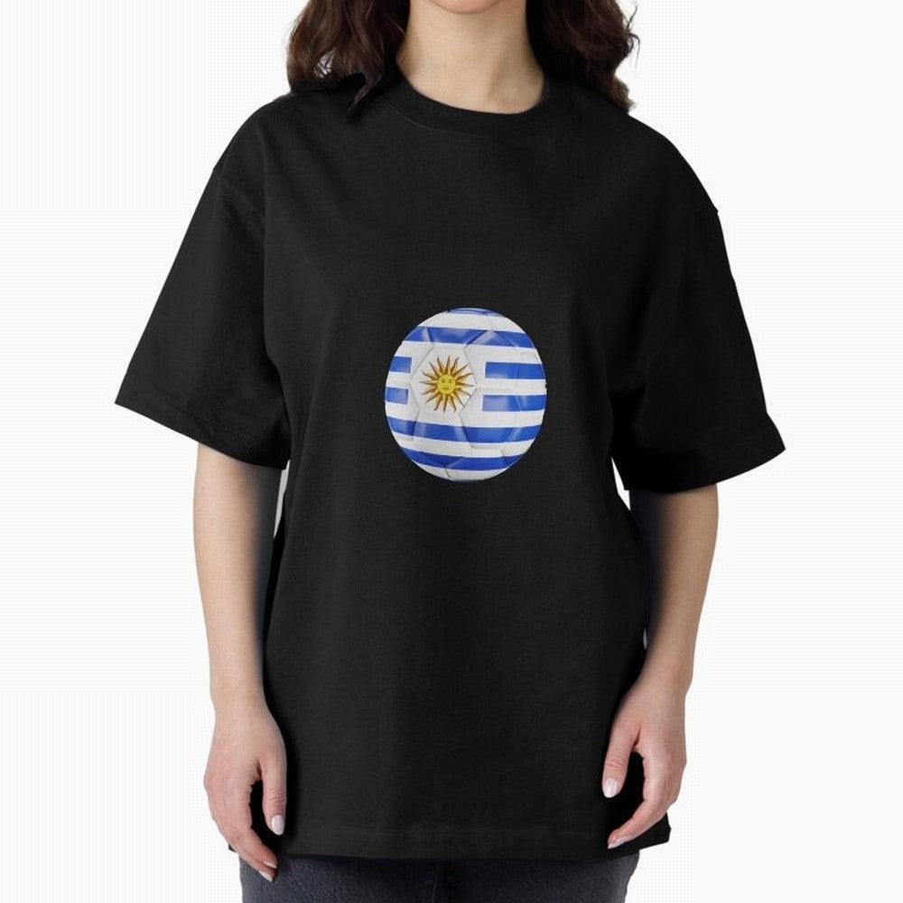 Uruguay Football Oversized T-Shirt Unlock the FIFA World Cup 2026 Group Stage Journey through Haaland and Mbappe Highlights, England Pride, Football Passion, Legendary Performances, Festival Vibes and Supporter Community; Great for Watch Parties,