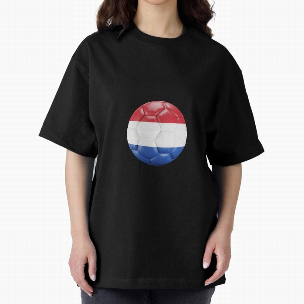 Netherlands Oversized T-Shirt Celebrate Classic Football Spirit in Global Football Passion for FIFA World Cup 2026 Group Stage, Highlighting Messi, Neymar and Mbappe, Argentina, Vintage Soccer Flavor, Modern Football Stars, National Flags and Final