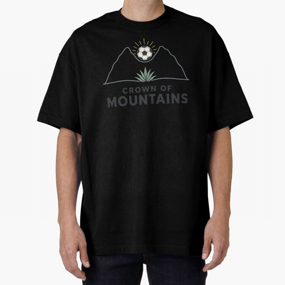 Crown of Mountains Oversized T-Shirt Carry the Colors and Pride of the FIFA World Cup 2026 USA Canada Mexico Journey through Cristiano Ronaldo Highlights, Spain Pride, Fan Favorite Moments, National Team Passion, Big Match Drama and Soccer History;