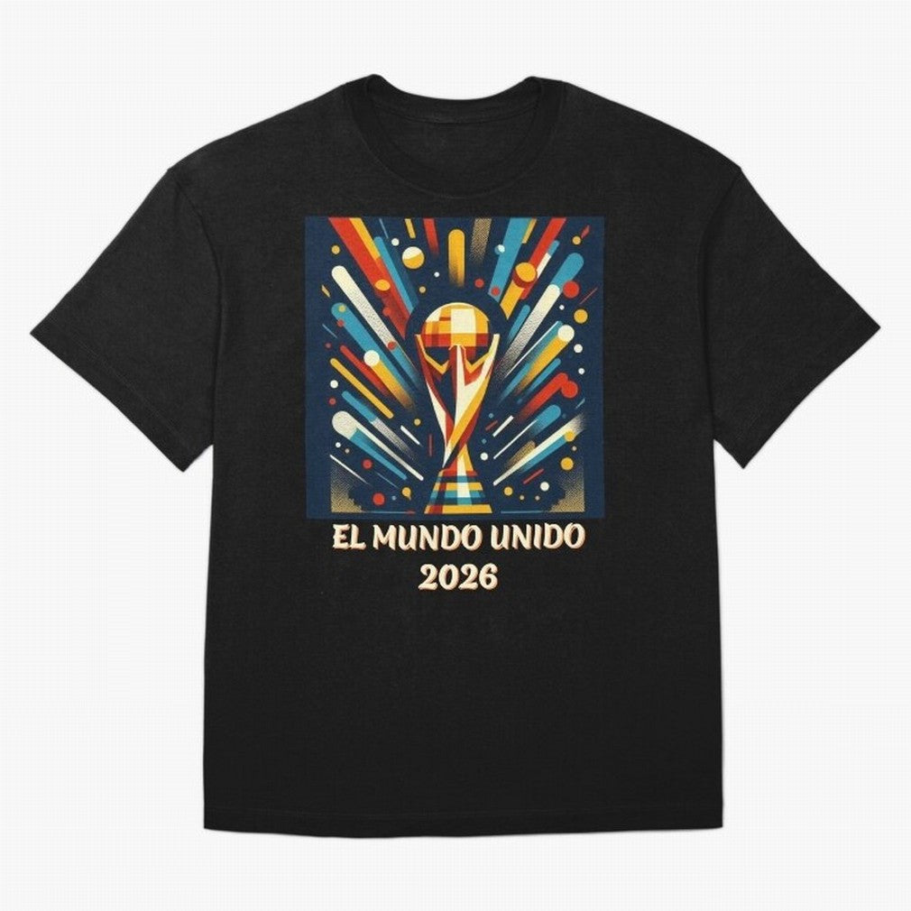 2026 World Cup The United World - Modern Geometric Art Oversized T-Shirt Bring International Match Energy to the FIFA World Cup 2026 Journey through Messi and Cristiano Ronaldo Highlights, France and Portugal Pride, Soccer Culture, Superstar