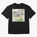 Dynamic Soccer Power Kick - Blue & White Jersey Style Oversized T-Shirt Bring Champion Energy into FIFA World Cup 2026 Featuring CR7, Brazil Energy, Sports Nostalgia, International Competition, Famous Players and Unforgettable Victories; Ideal for