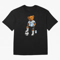 Argentina Soccer Bear World Cup Teddy Bear Oversized T-Shirt Experience FIFA World Cup 2026 Group Stage Spirit, Made for Argentina and Brazil, Cristiano Ronaldo, Haaland and CR7, Football History, Final Match Energy, Crowd Noise and Once in a