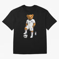 England Soccer Bear World Cup Teddy Bear Oversized T-Shirt Keep the Legacy of Global Football Passion for FIFA World Cup 2026, Highlighting Mbappe and Neymar, Brazil, Fan Favorite Moments, National Team Passion, Big Match Drama and Soccer History;