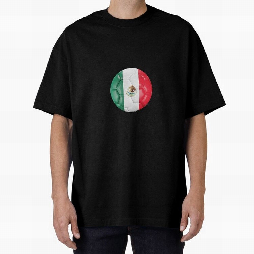 Mexico Football Oversized T-Shirt Celebrate FIFA World Cup 2026 USA Canada Mexico for Fans of Messi and Cristiano Ronaldo and Argentina and Brazil, Bringing Football Passion, Legendary Performances, Festival Vibes and Supporter Community; Made for
