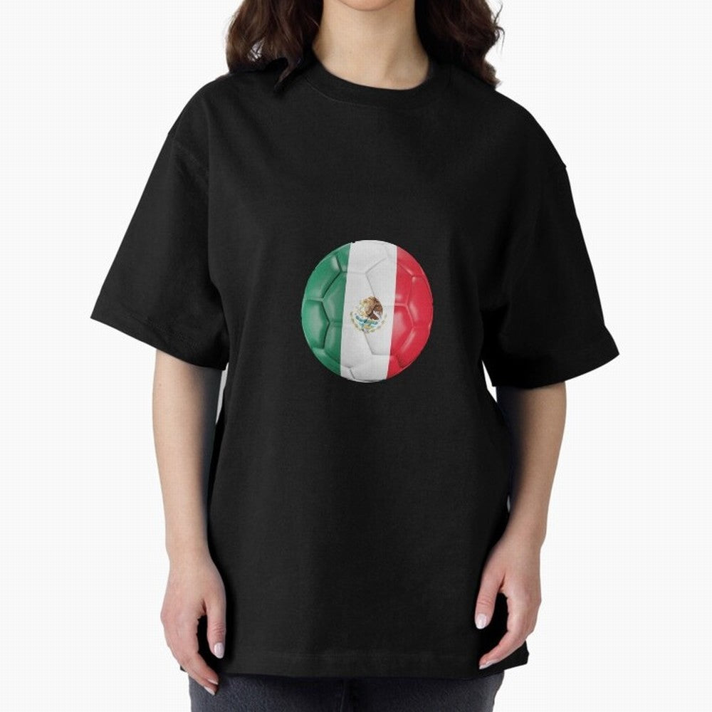 Mexico Football Oversized T-Shirt Celebrate FIFA World Cup 2026 USA Canada Mexico for Fans of Messi and Cristiano Ronaldo and Argentina and Brazil, Bringing Football Passion, Legendary Performances, Festival Vibes and Supporter Community; Made for