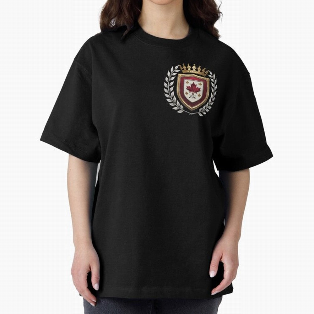 Canada World Cup 2026 Oversized T-Shirt Honor the Beautiful Game during FIFA World Cup 2026 USA Canada Mexico for Fans of Neymar and England, France and Netherlands, Bringing Vintage Soccer Flavor, Modern Football Stars, National Flags and Final
