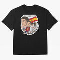 Gavi Spain National Team Football Cartoon Illustration Oversized T-Shirt Share the Excitement of FIFA World Cup 2026 USA Canada Mexico Spirit, Featuring England, Neymar, Haaland and Cristiano Ronaldo, Soccer Culture, Superstar Moments, National