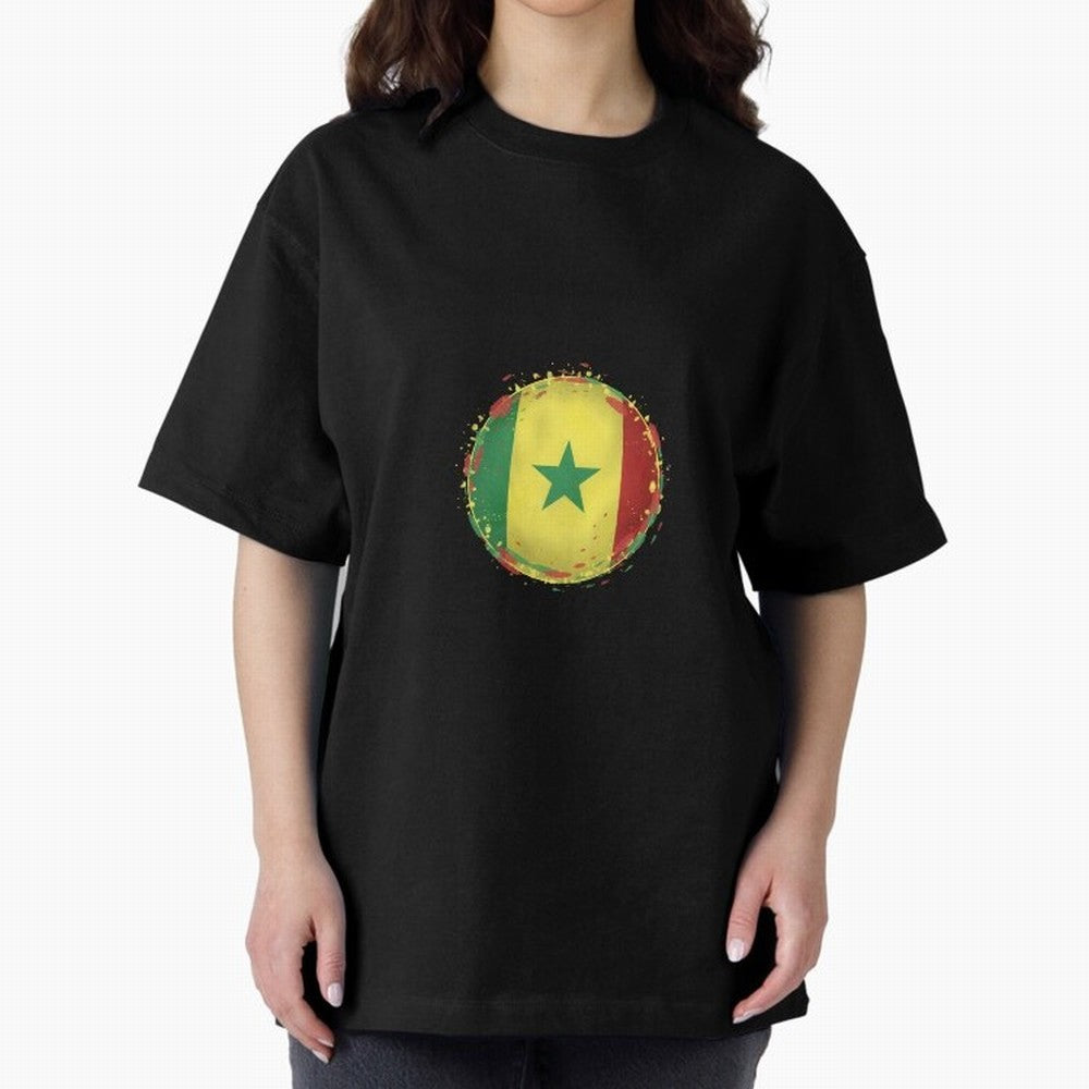 Senegal Oversized T-Shirt Upgrade FIFA World Cup 2026 USA Canada Mexico Inspired by Messi and Cristiano Ronaldo, Spain and Netherlands Energy, Global Supporter Spirit, Legendary Goals, National Colors and Tournament Celebration; Perfect for