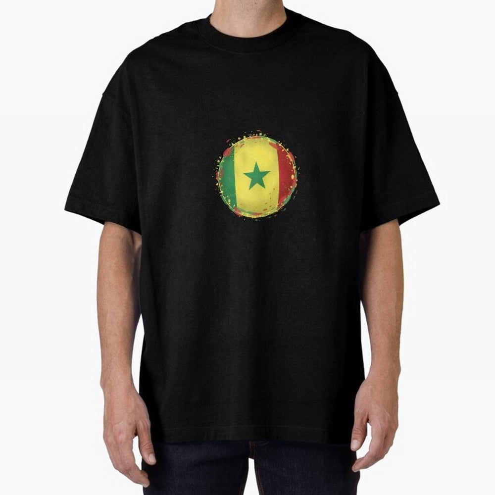 Senegal Oversized T-Shirt Upgrade FIFA World Cup 2026 USA Canada Mexico Inspired by Messi and Cristiano Ronaldo, Spain and Netherlands Energy, Global Supporter Spirit, Legendary Goals, National Colors and Tournament Celebration; Perfect for