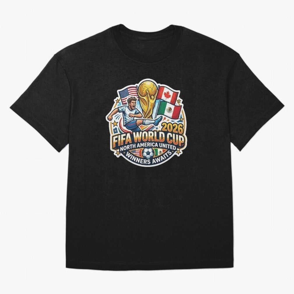 FIFA World Cup 2026 North America United Oversized T-Shirt Celebrate National Team Dreams in FIFA World Cup 2026 for Fans of Haaland and Mbappe and Portugal, Bringing Football Festival Excitement, Trophy Ambitions, Country Rivalries and Star Player