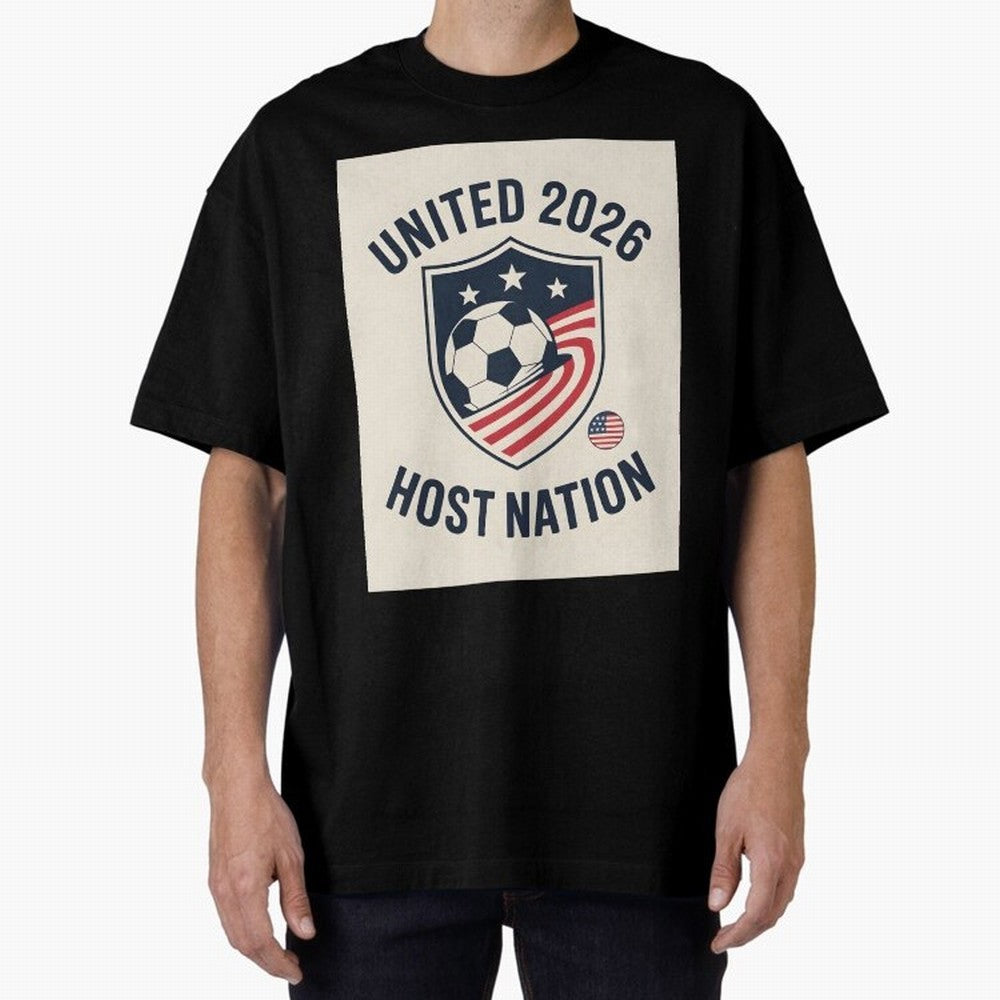 United 2026 USA World Cup Host Nation Soccer Crest T-Shirt Oversized T-Shirt Bring Match Day Fire to the FIFA World Cup 2026 Journey through Messi Highlights, Spain Pride, Stadium Memories, Football Loyalty, International Chants and Championship