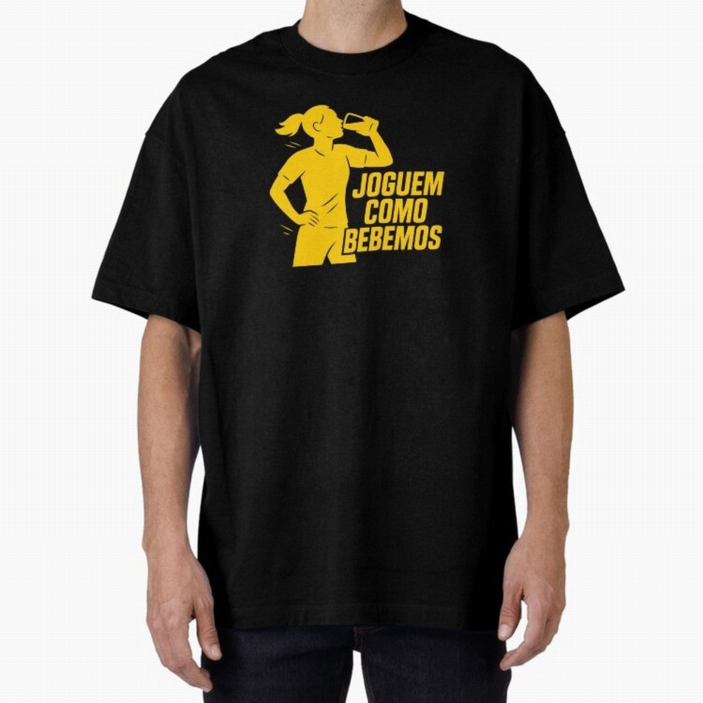 Joguem Como Bebemos Women World Cup 2026 Oversized T-Shirt Follow the Final Road of FIFA World Cup 2026 USA Canada Mexico Spirit, Driven by Spain, Messi, Worldwide Fan Energy, Dramatic Goals, Stadium Lights and Championship Celebrations; Made for