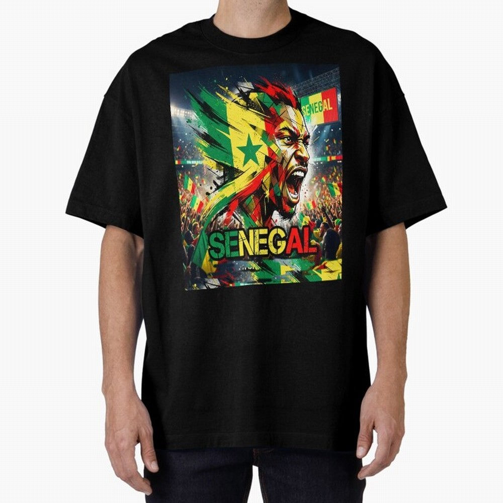 SENEGAL FOOTBALL TEAM Oversized T-Shirt Make Every Kick Count in FIFA World Cup 2026 Spirit, Built around England, France and Netherlands, CR7, Soccer Culture, Superstar Moments, National Team Dreams and Competitive Fire; Ideal for Football Dads,