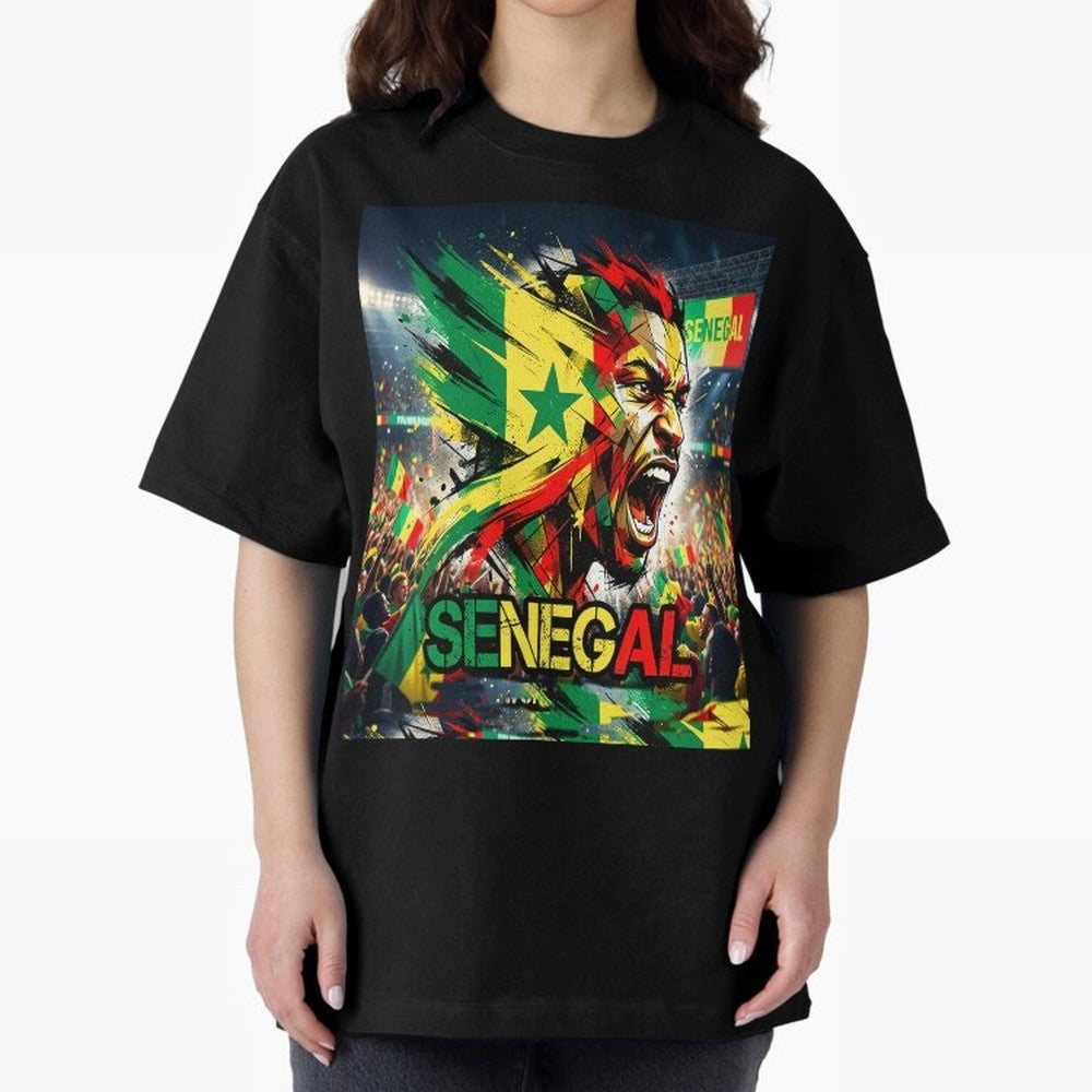SENEGAL FOOTBALL TEAM Oversized T-Shirt Make Every Kick Count in FIFA World Cup 2026 Spirit, Built around England, France and Netherlands, CR7, Soccer Culture, Superstar Moments, National Team Dreams and Competitive Fire; Ideal for Football Dads,