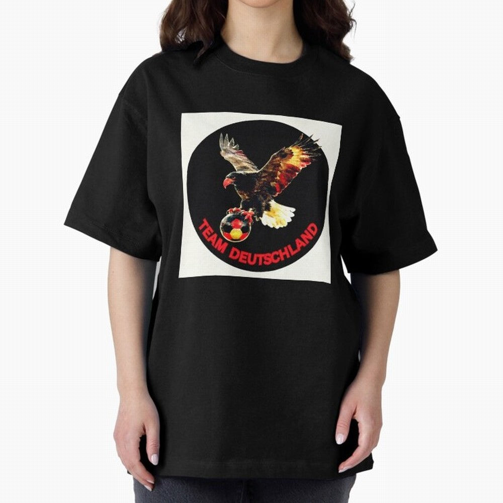 Eagle motif TEAM Germany Oversized T-Shirt Celebrate Soccer Greatness during FIFA World Cup 2026 USA Canada Mexico Spirit, Inspired by England, Messi, CR7 and Mbappe, Stadium Chants, National Pride, Trophy Dreams and Unforgettable Football