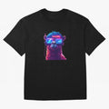 Cyberpunk Llama with Neon Soccer Vibes Oversized T-Shirt Show Love for Legendary Goals in FIFA World Cup 2026 Spirit, Capturing England and Germany, CR7, Sports Nostalgia, International Competition, Famous Players and Unforgettable Victories;