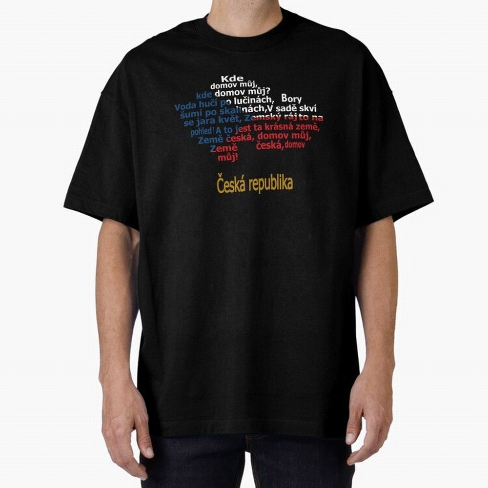 ?esk¨¢ republika (Anthem, map, and flag) Oversized T-Shirt Feel International Energy from Global Football Passion for FIFA World Cup 2026, Highlighting Messi, Neymar and Mbappe, Brazil, Portugal and Argentina, Football Festival Excitement, Trophy