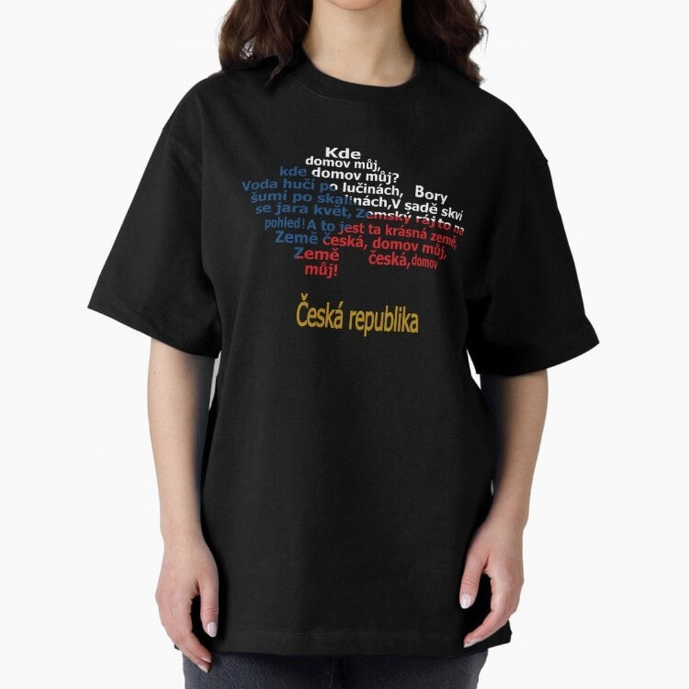 ?esk¨¢ republika (Anthem, map, and flag) Oversized T-Shirt Feel International Energy from Global Football Passion for FIFA World Cup 2026, Highlighting Messi, Neymar and Mbappe, Brazil, Portugal and Argentina, Football Festival Excitement, Trophy