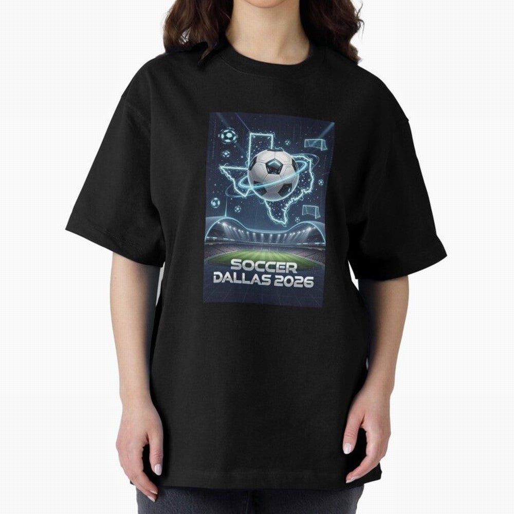 Dallas World Cup 2026 Oversized T-Shirt Show Fan Pride Across the FIFA World Cup 2026 Group Stage Journey through Haaland and Mbappe Highlights, Argentina Pride, Match Day Excitement, Supporter Culture, Golden Goals and Global Football Passion;