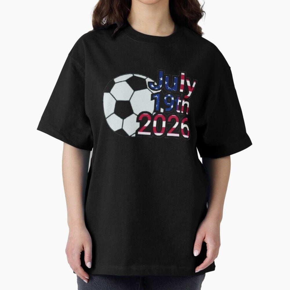 2026 USA Oversized T-Shirt Stand Out with Spirit from Match Day Hype around FIFA World Cup 2026, Mbappe and Neymar, Argentina and Brazil, Football Festival Excitement, Trophy Ambitions, Country Rivalries and Star Player Buzz; Ideal for Fans Who