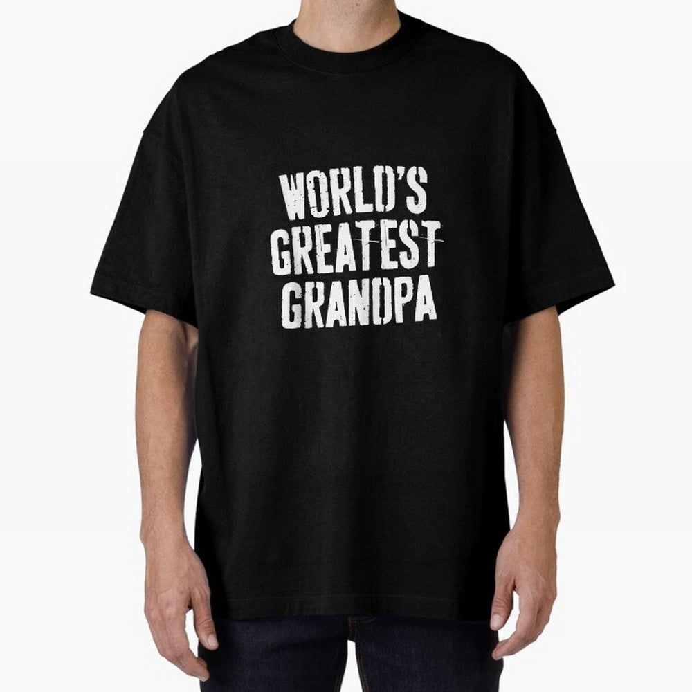 Mens World's Greatest Grandpa Shirt Papa Men Fathers Day Oversized T-Shirt Celebrate Supporters United by Match Day Hype around FIFA World Cup 2026 Group Stage, Messi, CR7 and Mbappe, Germany, Vintage Soccer Flavor, Modern Football Stars, National