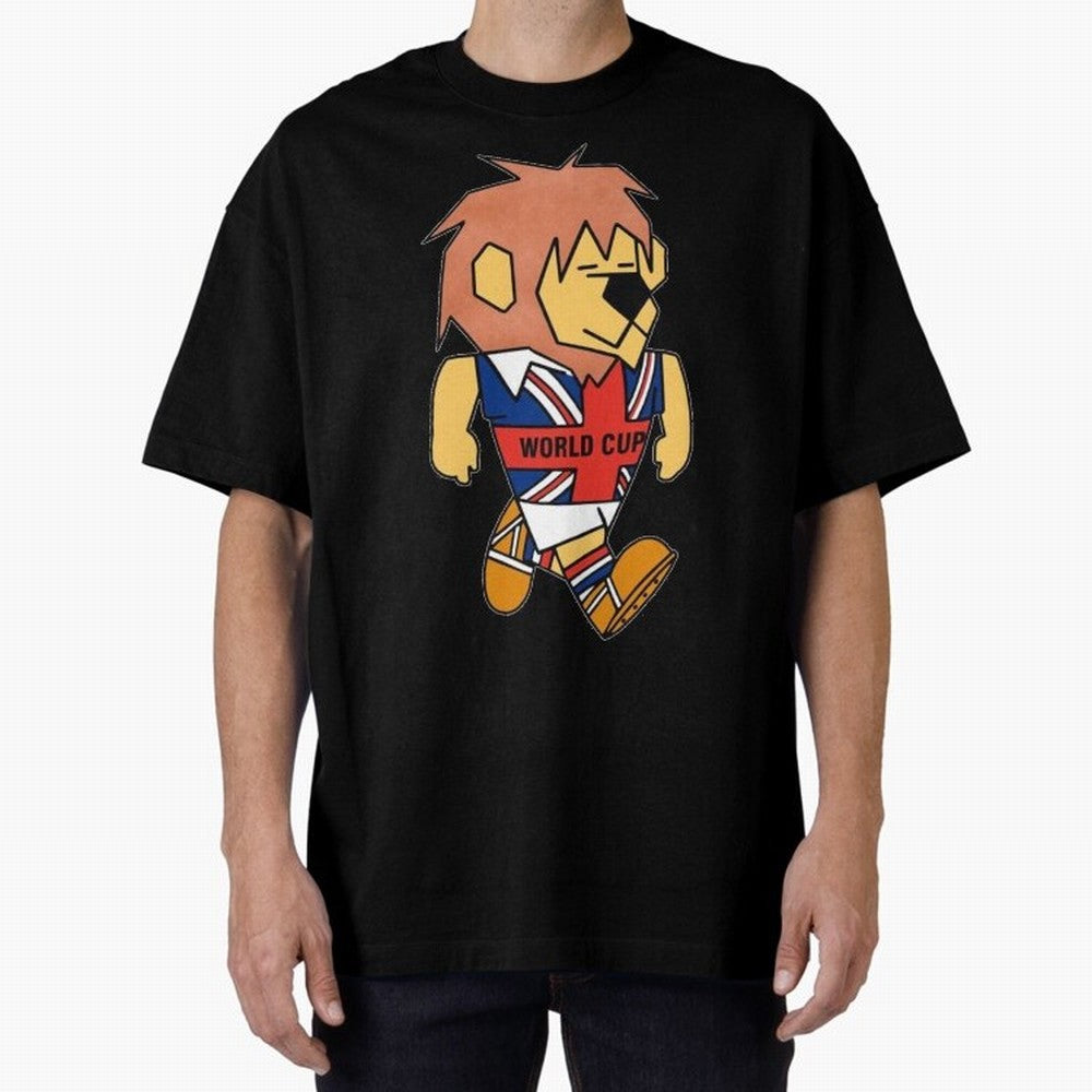 World Cup Willie 1966. Oversized T-Shirt Support the FIFA World Cup 2026 Journey through Messi and Cristiano Ronaldo Highlights, Argentina, France and Brazil Pride, Vintage Soccer Flavor, Modern Football Stars, National Flags and Final Night