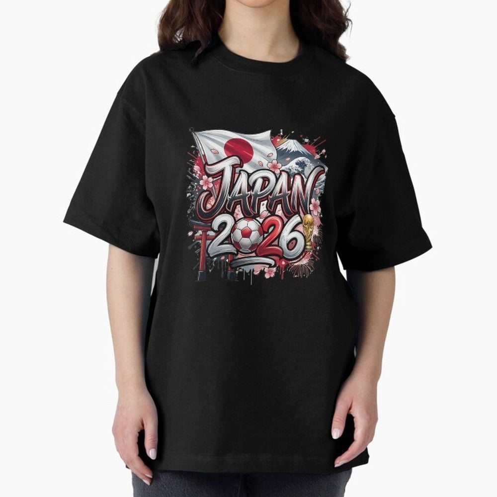 Japan World Cup 2026 Football Legacy Oversized T-Shirt Represent Football Lovers during Match Day Hype around FIFA World Cup 2026, Neymar, England, Football History, Final Match Energy, Crowd Noise and Once in a Lifetime Moments; Made for Die Hard