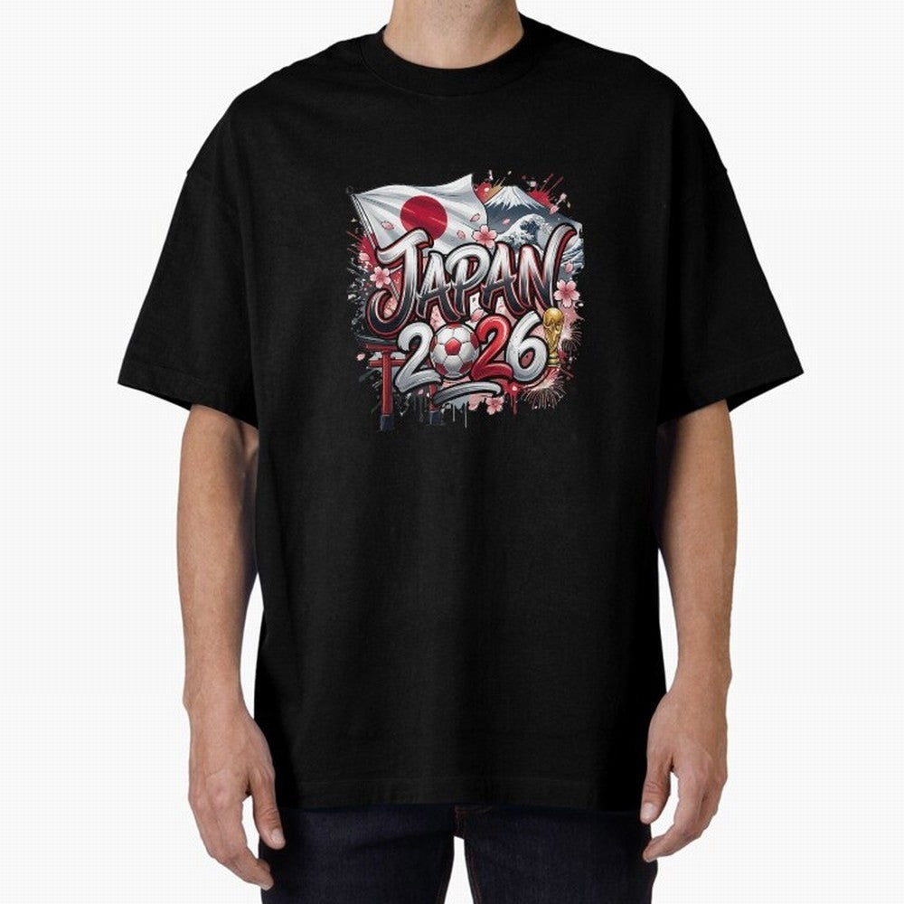 Japan World Cup 2026 Football Legacy Oversized T-Shirt Represent Football Lovers during Match Day Hype around FIFA World Cup 2026, Neymar, England, Football History, Final Match Energy, Crowd Noise and Once in a Lifetime Moments; Made for Die Hard