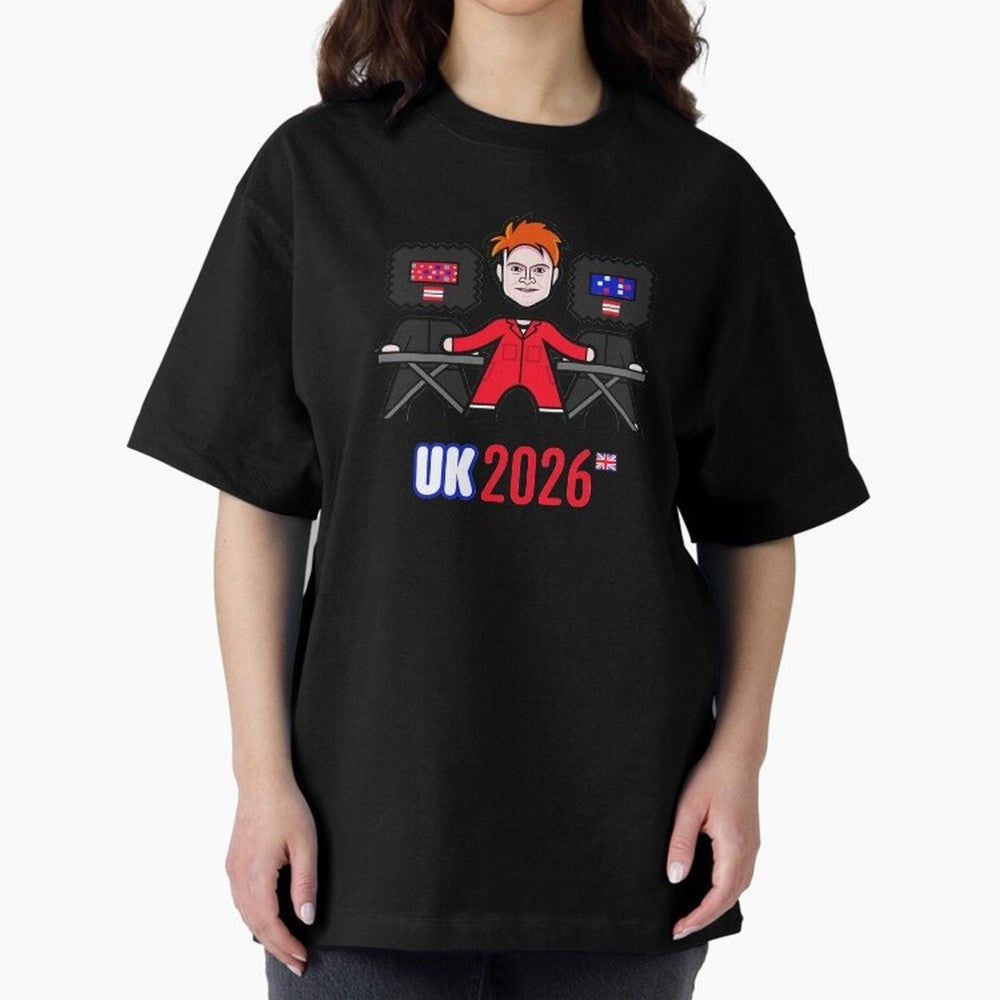 United Kingdom 2026 Oversized T-Shirt Show Your Tournament Heart for Match Day Hype around FIFA World Cup 2026, CR7 and Messi, Brazil, Portugal and Argentina, Retro Football Energy, Iconic Rivalries, Trophy Chase Drama and Stadium Atmosphere; Ideal