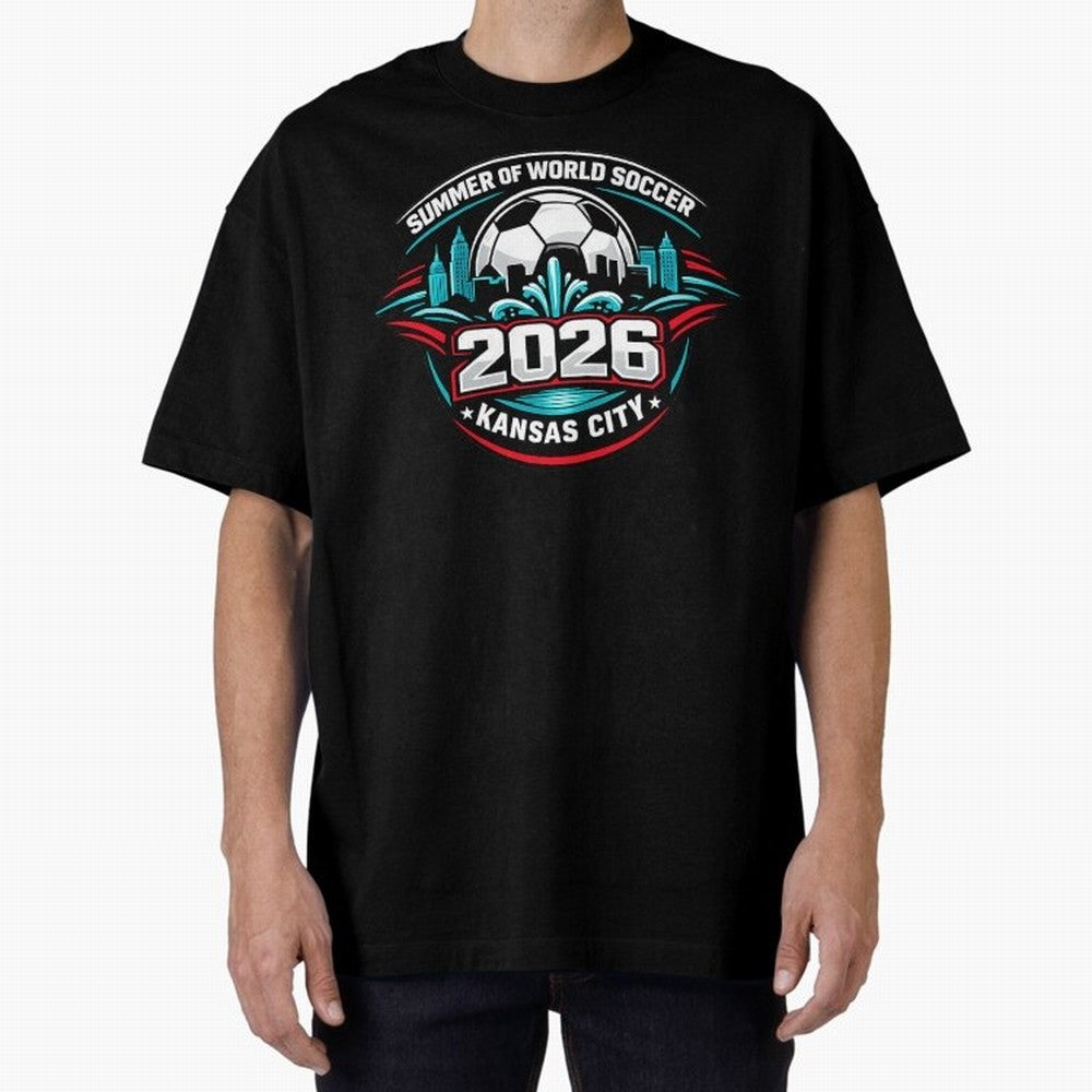 World Soccer Tournament Cup 2026 Kansas City Oversized T-Shirt Carry the Colors and Pride of FIFA World Cup 2026 Group Stage for Fans of CR7 and Netherlands, Bringing Football History, Final Match Energy, Crowd Noise and Once in a Lifetime Moments;