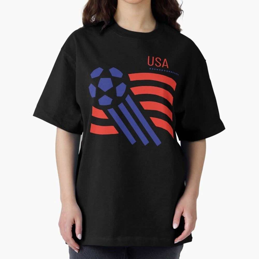 USA Soccer 2026 -Fan Design Oversized T-Shirt Join the Global Buzz around Match Day Hype around FIFA World Cup 2026, CR7 and Messi, England, France and Netherlands, Championship Spirit, Famous Goals, Roaring Crowds and International Football Unity;