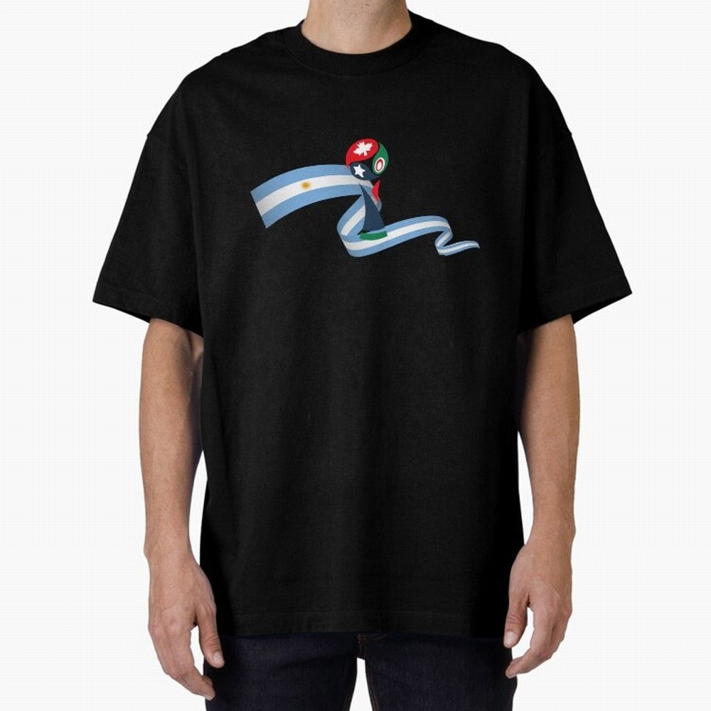 World Cup 2026 Team Argentina Oversized T-Shirt Make Memories around FIFA World Cup 2026 for Fans of Messi, Neymar and Mbappe and Spain and Netherlands, Bringing Global Supporter Spirit, Legendary Goals, National Colors and Tournament Celebration;