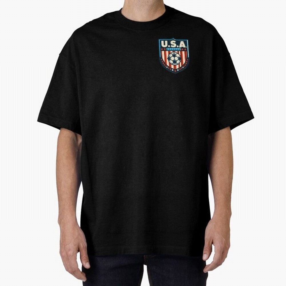 U.S.A Retro Style World Cup 2026 Oversized T-Shirt Celebrate the Stars of FIFA World Cup 2026 Group Stage for Fans of Neymar and Germany, Bringing Goal Celebration Energy, Supporter Heritage, Football Icons and Worldwide Tournament Joy; Perfect for