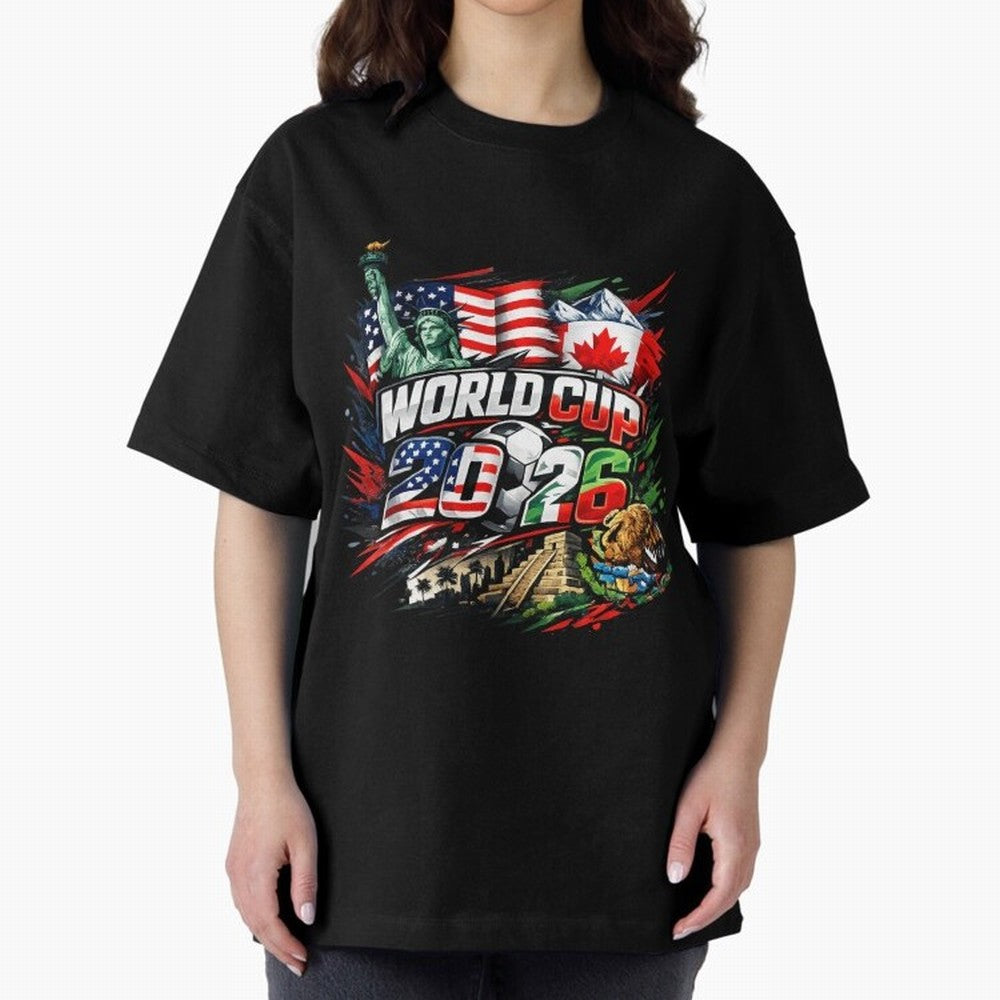2026 North America Football Championship Oversized T-Shirt Bring a Champion Mindset to FIFA World Cup 2026 Group Stage Spirit, Capturing Spain, Cristiano Ronaldo, Haaland and CR7, Champion Mindset, Group Stage Buzz, Knockout Tension and Passionate