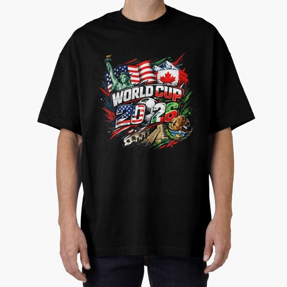 2026 North America Football Championship Oversized T-Shirt Bring a Champion Mindset to FIFA World Cup 2026 Group Stage Spirit, Capturing Spain, Cristiano Ronaldo, Haaland and CR7, Champion Mindset, Group Stage Buzz, Knockout Tension and Passionate